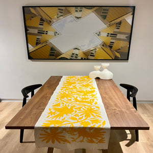 Otomi table/bed runner, yellow