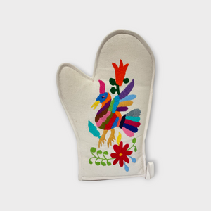 Otomi hand embroidered oven mits, right