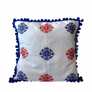 Inkaot/ Insukit Inabel pillow cover, blue and red