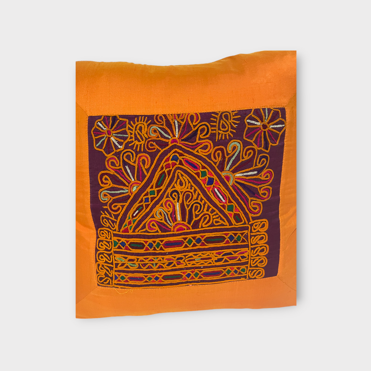 Exclusive silk pillow cover with vintage Pashtun panel – Unique! -World ...