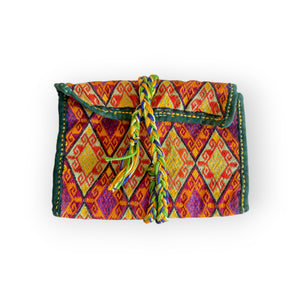 Vintage Hazara Tribe Silk Wallet from the 1940s, Ghazni, Afghanistan