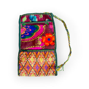 Vintage Hazara Tribe Silk Wallet from the 1940s, Ghazni, Afghanistan