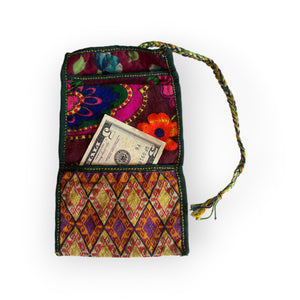 Vintage Hazara Tribe Silk Wallet from the 1940s, Ghazni, Afghanistan