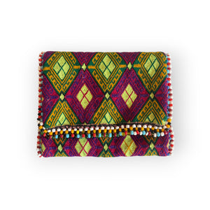Vintage Hazara Tribe Silk Wallet from the 1940s, Ghazni, Afghanistan