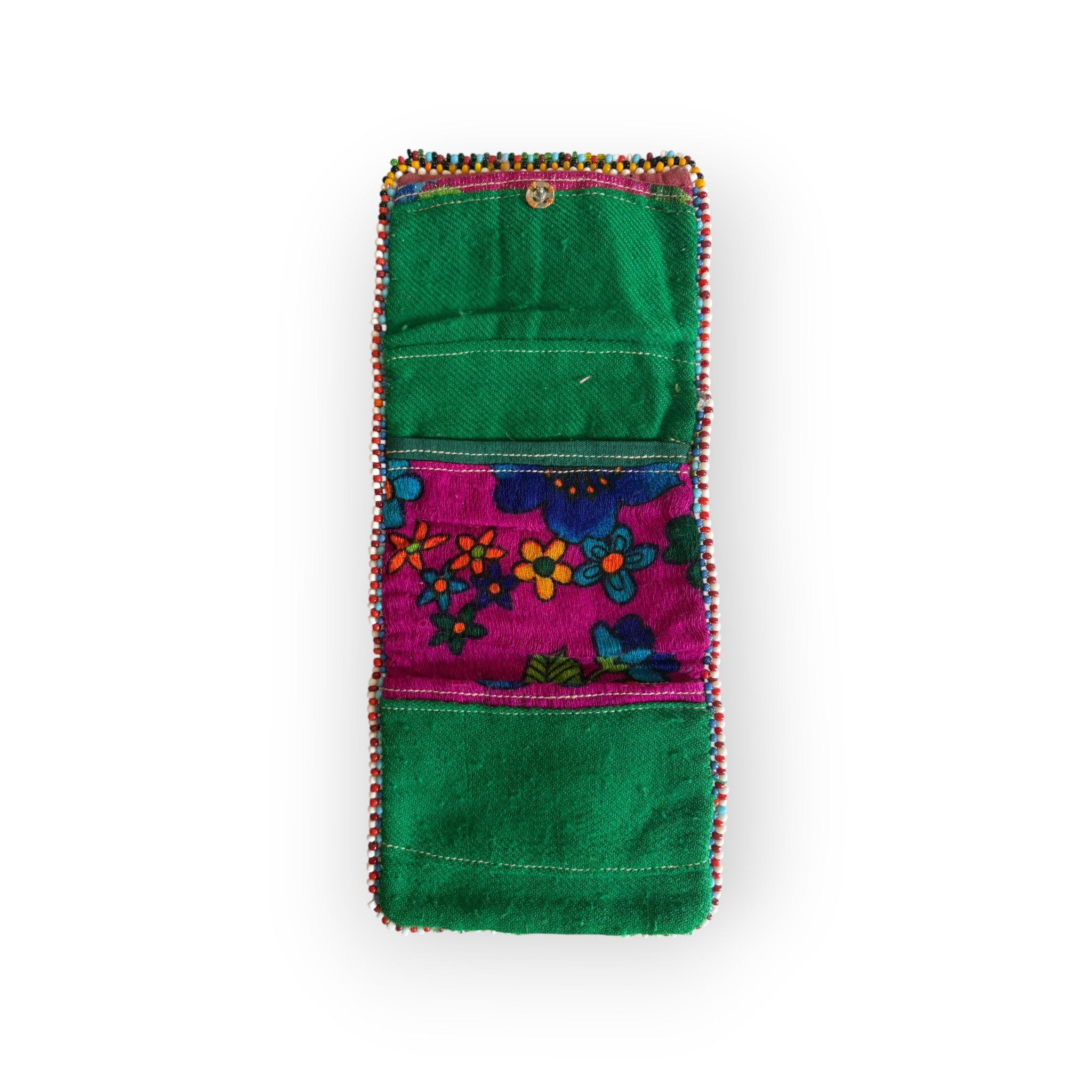 Vintage Hazara Tribe Silk Wallet from the 1940s, Ghazni, Afghanistan