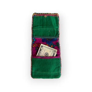 Vintage Hazara Tribe Silk Wallet from the 1940s, Ghazni, Afghanistan