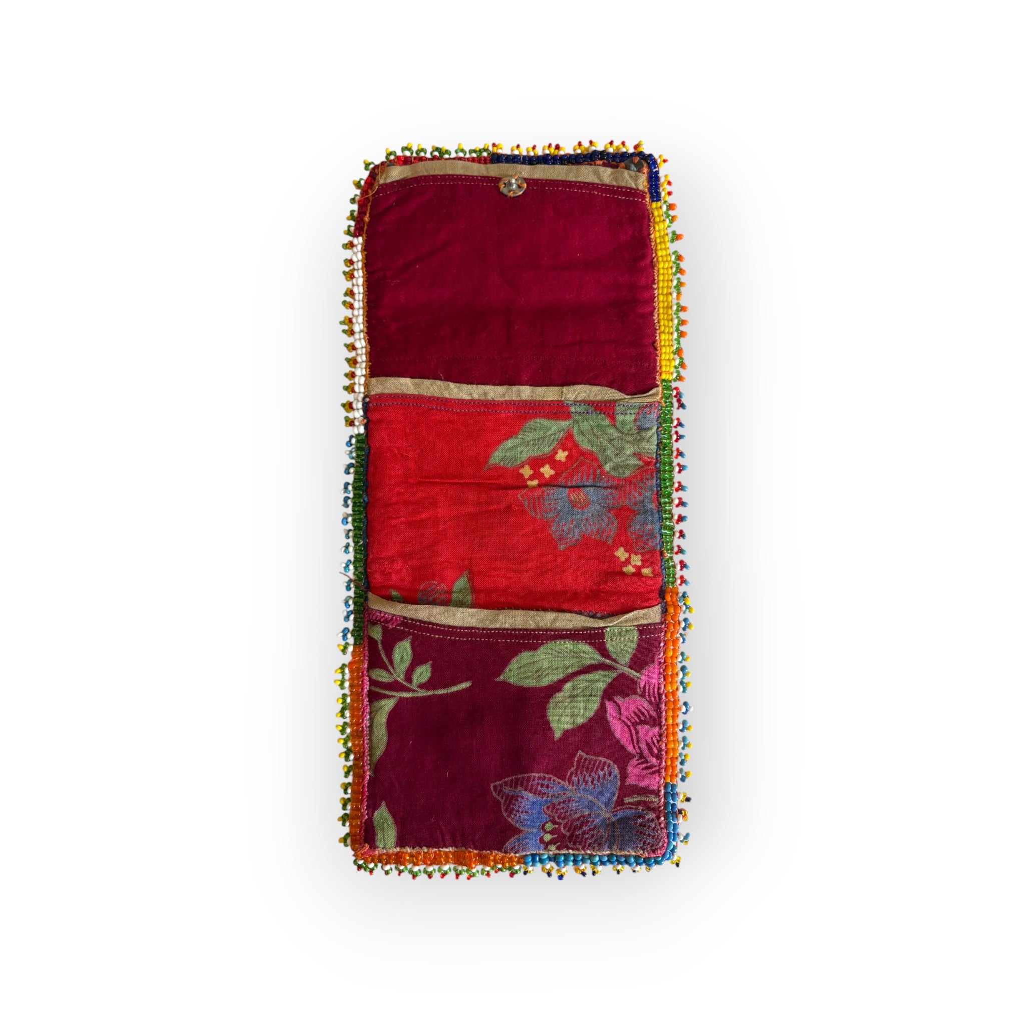 Vintage Hazara Tribe Silk Wallet from the 1940s, Ghazni, Afghanistan