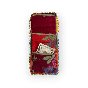 Vintage Hazara Tribe Silk Wallet from the 1940s, Ghazni, Afghanistan