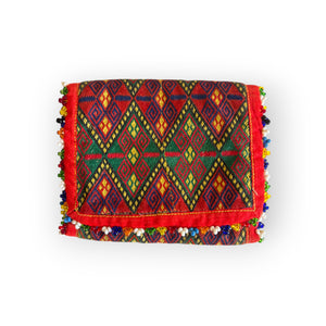 Vintage Hazara Tribe Silk Wallet from the 1940s, Ghazni, Afghanistan