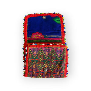 Vintage Hazara Tribe Silk Wallet from the 1940s, Ghazni, Afghanistan