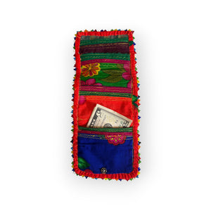 Vintage Hazara Tribe Silk Wallet from the 1940s, Ghazni, Afghanistan