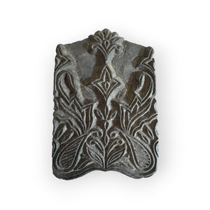 Antique Hand-Carved Wooden Stencil Block with handle  (Early 1900s) – Collector's Items