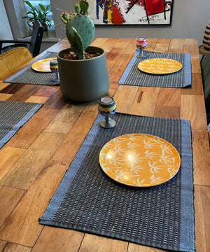 Set of 4 Cordillera placemats BLUE