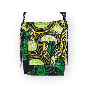 Ankara tote bag with macrame strap
