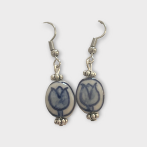 Delft blue ceramic earrings TULIP
