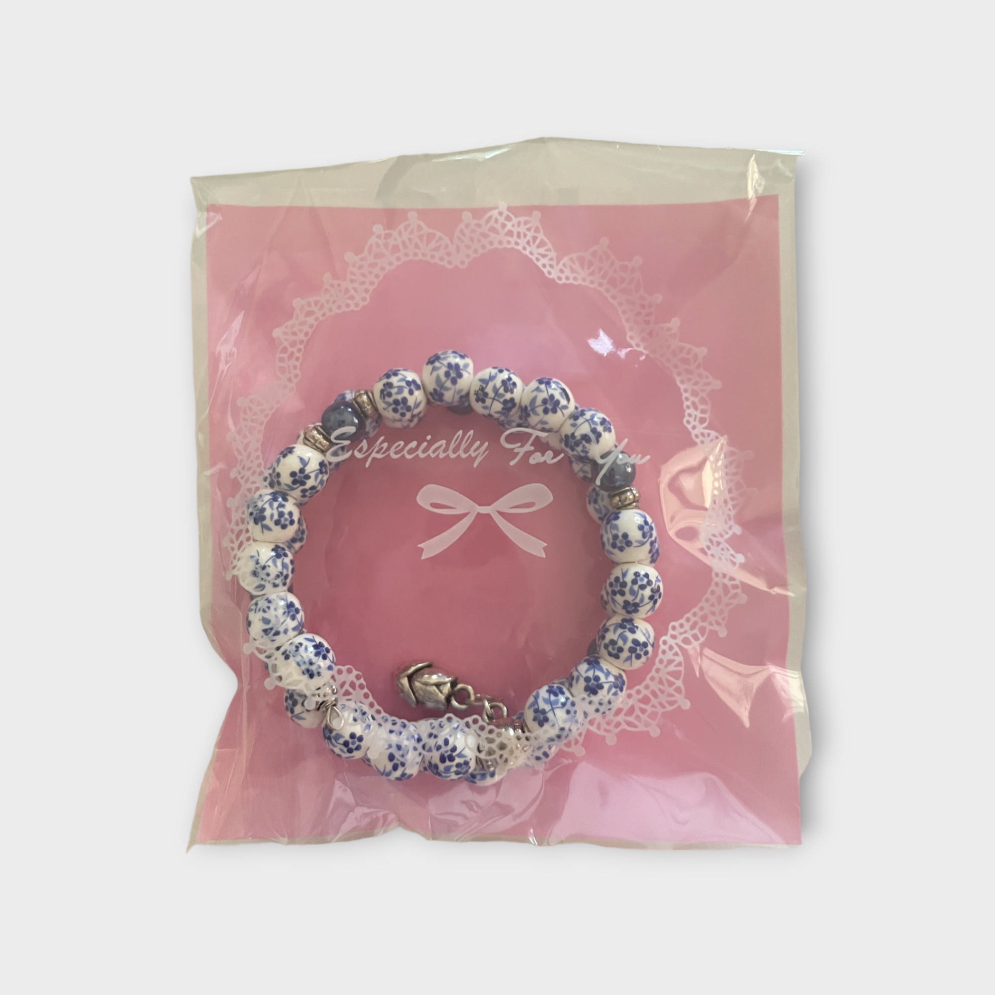 Delft blue ceramic bracelet Double