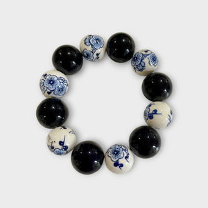 Delft blue ceramic bracelet ROSES