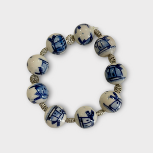 Delft blue ceramic bracelet WINDMILL