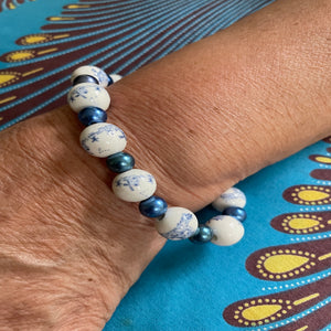 Delft blue ceramic bracelet LANDSCAPE