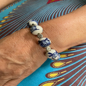 Delft blue ceramic bracelet WINDMILL