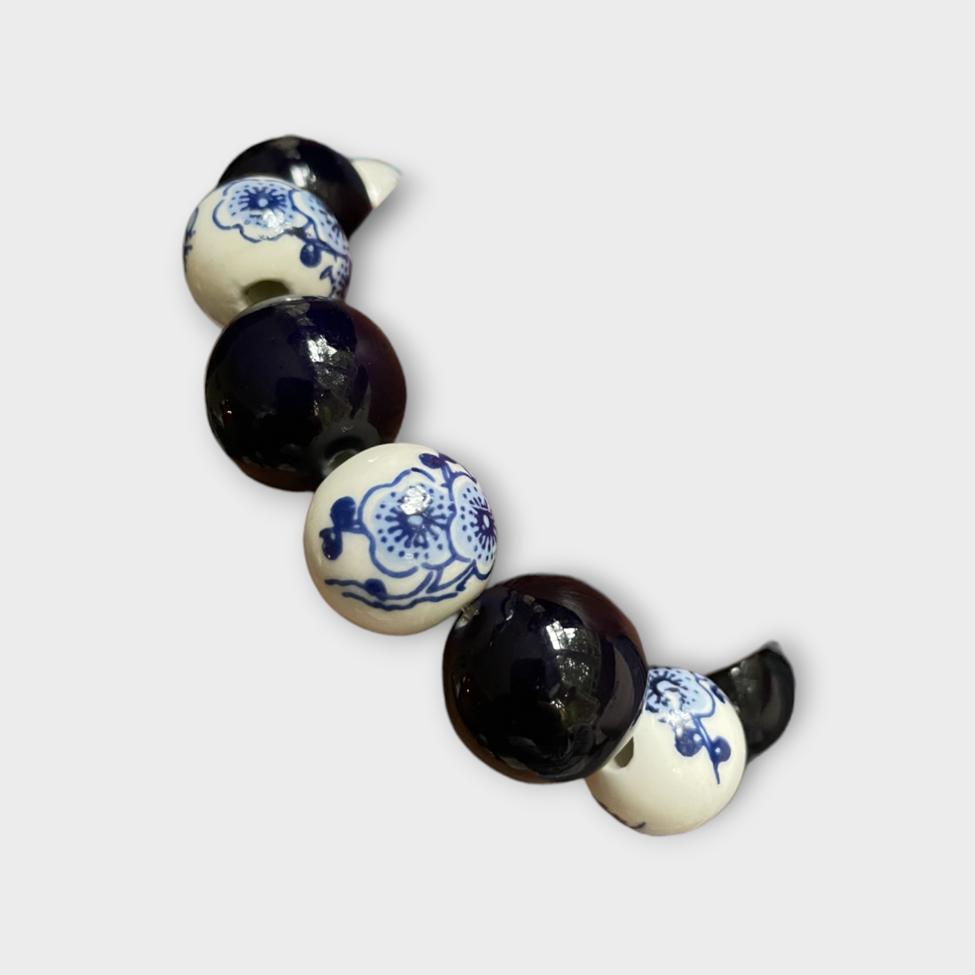 Delft blue ceramic bracelet ROSES