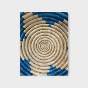 Sisal basket from Rwanda S, Blue