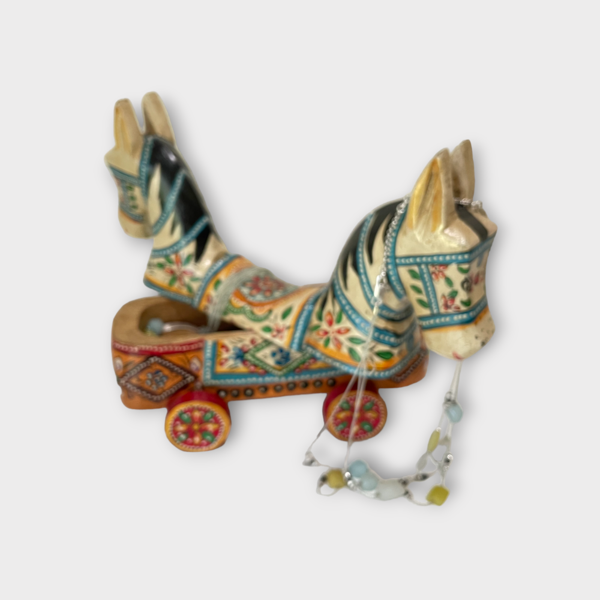 Wooden Horse Jewelry Box from India