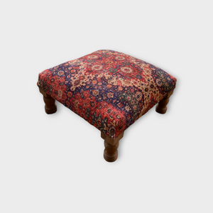 Stool, upholstered with Indian Kilim