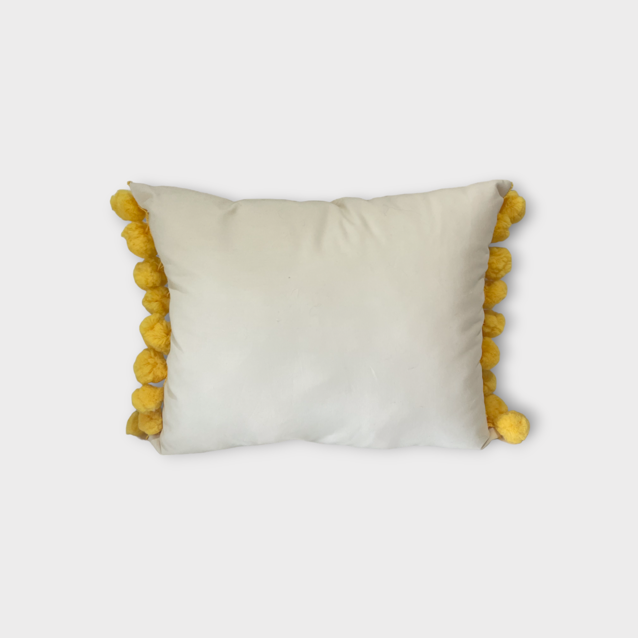 Otomi throw pillow, yellow pompom