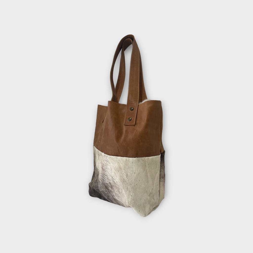 Cowhide tote bag from Mexico