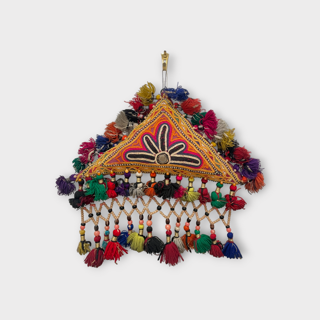 Antique Rabari tent hanging, Hand embroidered. Rare Item.