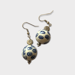 Delft blue ceramic earrings TULIP
