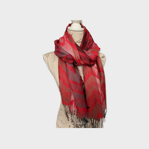 Pashima shawl from the Philippines ABSTRACT RED