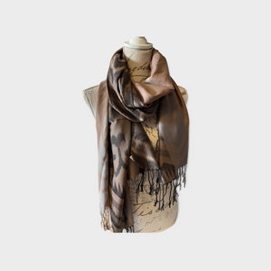 Pashima shawl from the Philippines ABSTRACT Brown