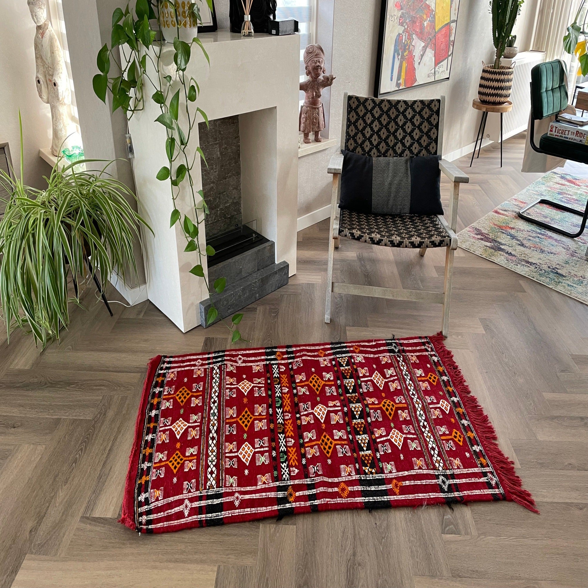Handwoven Berber rug
