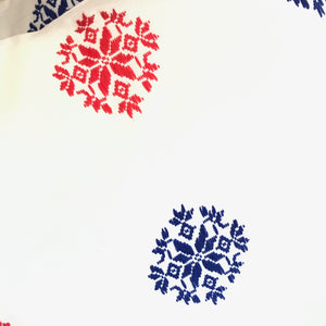 Inkaot/ Insukit Inabel pillow cover, blue and red