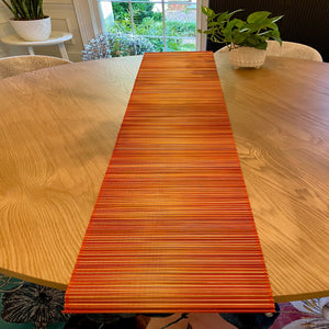 Raffia table runner from the Philippines, orange