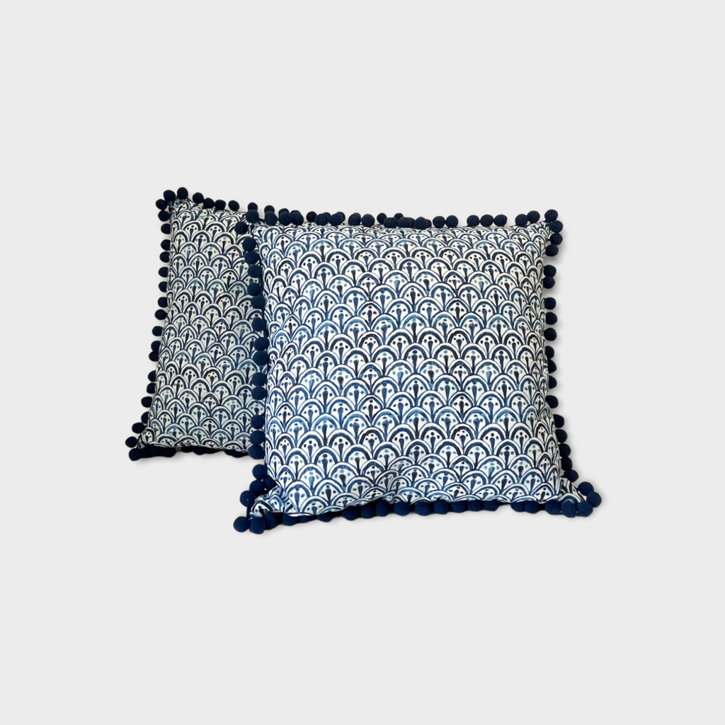 Printed outdoor pillow OGEE from India