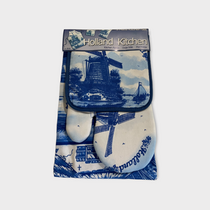 Dutch Heritage set of Apron and Oven mitten