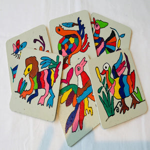 Set off 6 Otomi coaster made from cork
