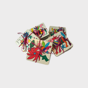 SALE Otomi coasters made from cork, set of 6