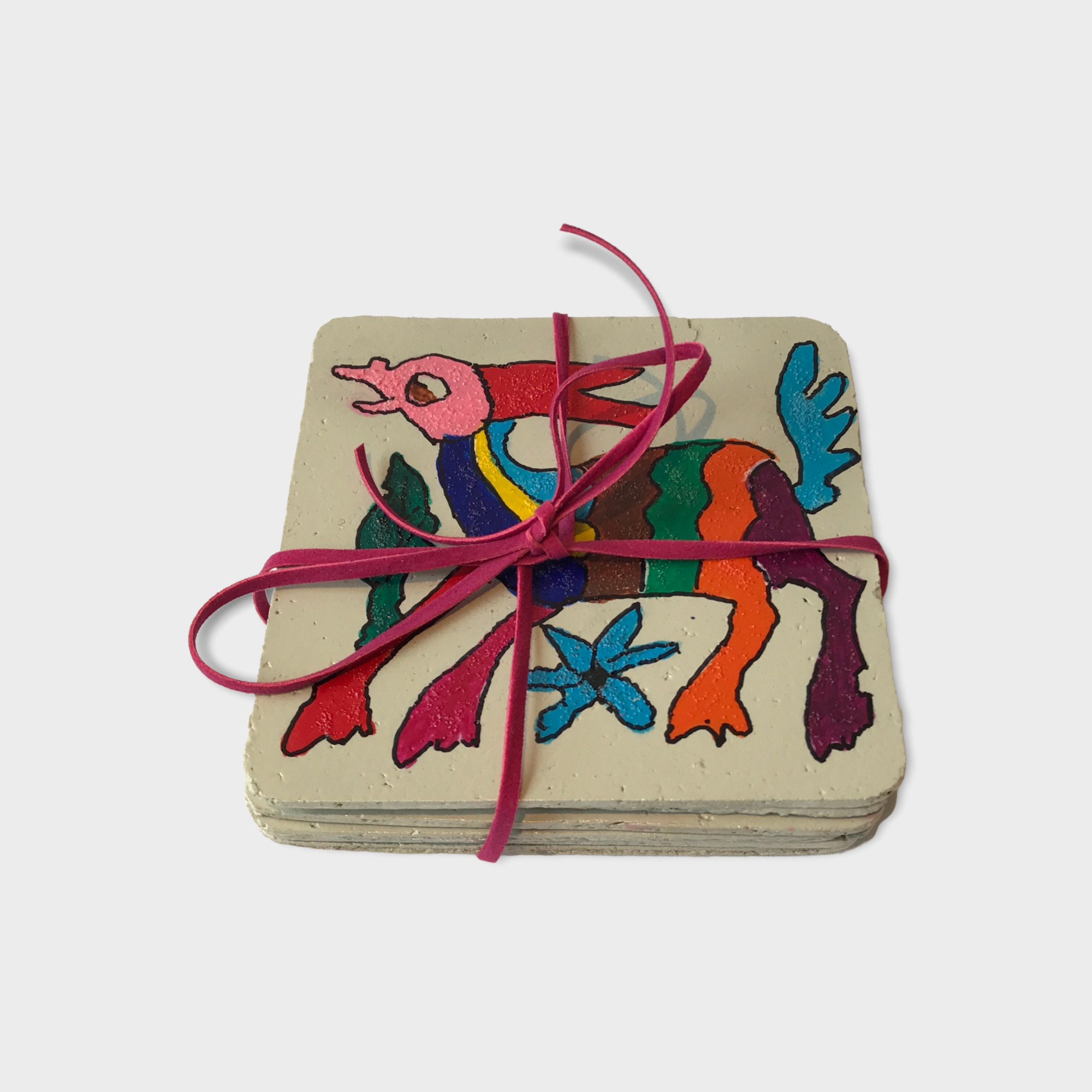 Otomi coasters made from cork