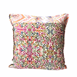 SALE Hand woven Inabel pillow cover with colourful backing