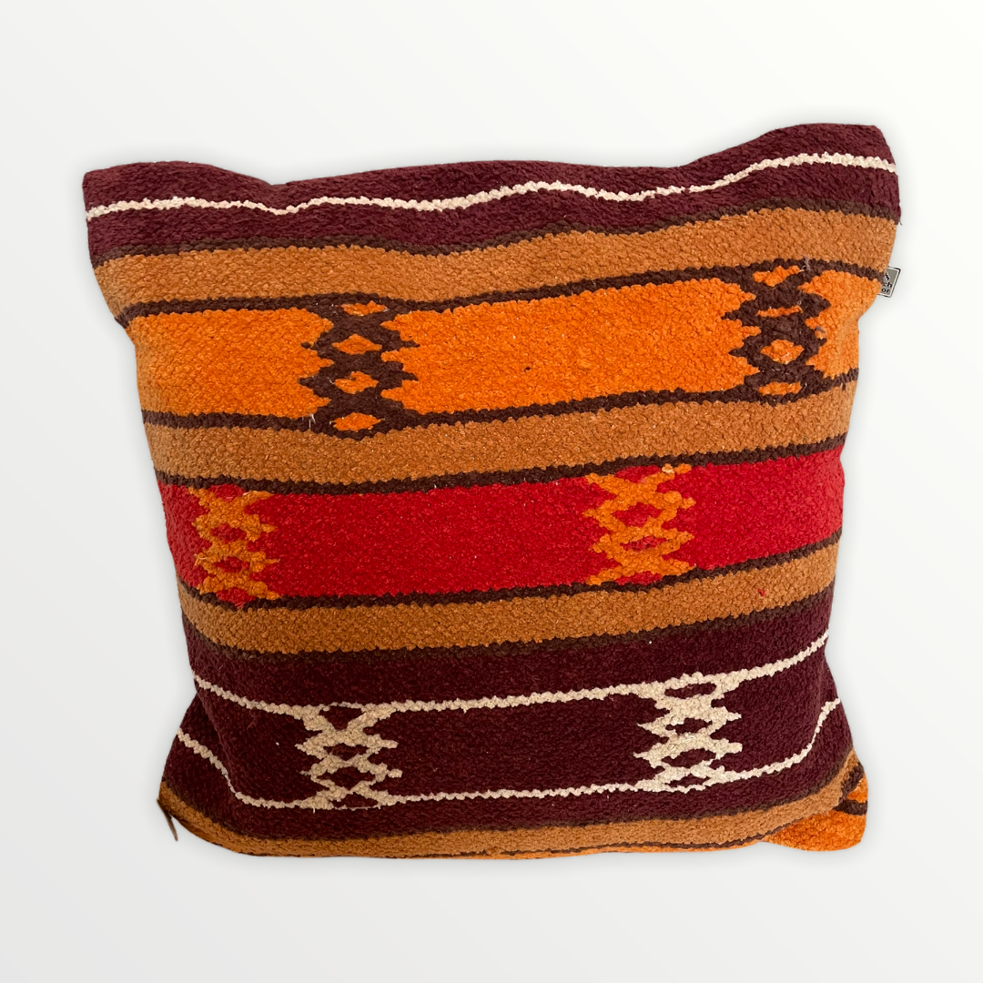 Moroccan Kilim pillow. ORANGE