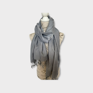 Pashima scarves from the Philippines CIRCLE silver