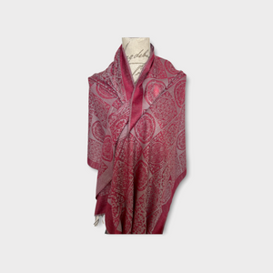 Pashima scarves from the Philippines CIRCLE red