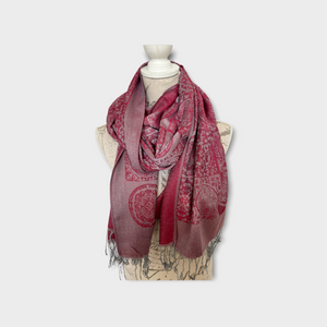 Pashima scarves from the Philippines CIRCLE red