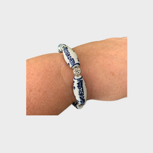 Delft blue ceramic bracelet AMSTERDAM