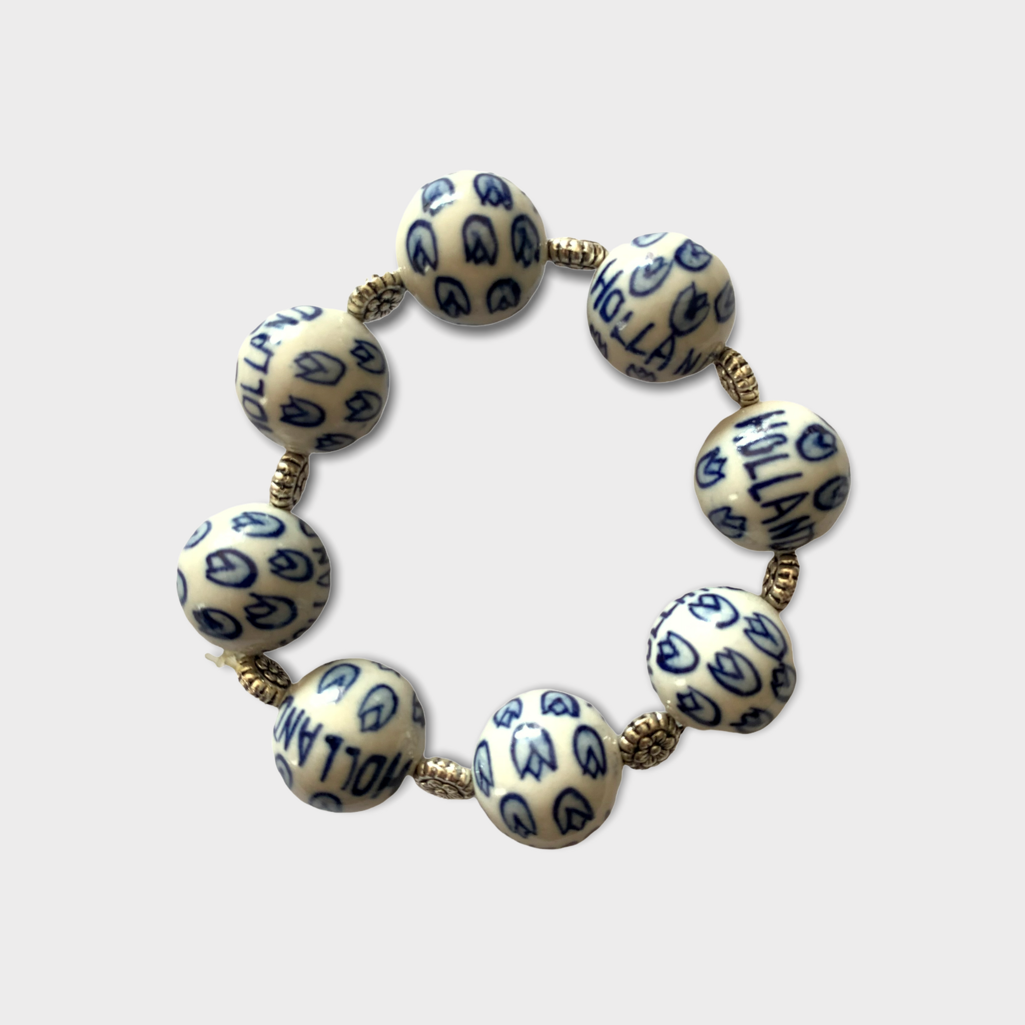 Delft blue ceramic bracelet TULIP
