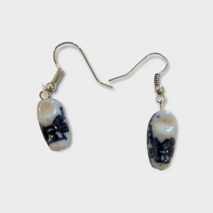Delft blue ceramic earrings mini WOODEN SHOE